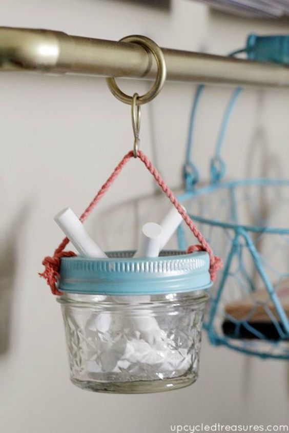 add more kitchen space with these 13 brilliant hook hacks, Loop curtain hooks on a pipe rod