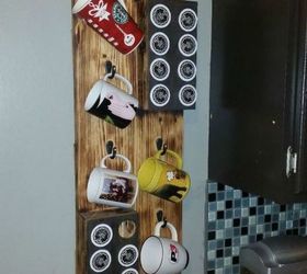 add more kitchen space with these 13 brilliant hook hacks, Adhere coat hooks to a coffee station