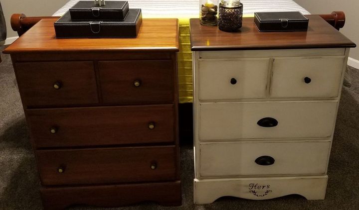 new life for twin dressers, painted furniture