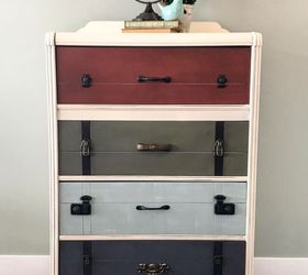 the suitcase dresser, painted furniture