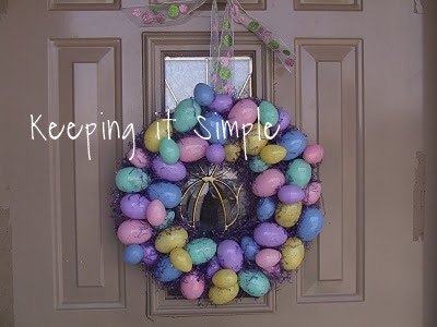 easter egg wreath, crafts, wreaths