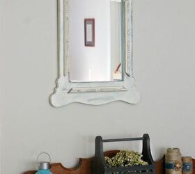 distressing wood on an old mirror using unicorn spit, home decor