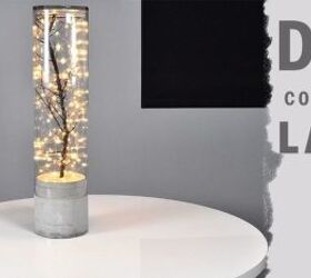 diy indoor outdoor concrete lamp, concrete masonry, lighting