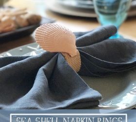 sea shell napkin rings coastal tablescape