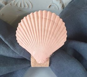 sea shell napkin rings coastal tablescape