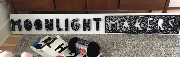 how to make a yarn sign, crafts, how to