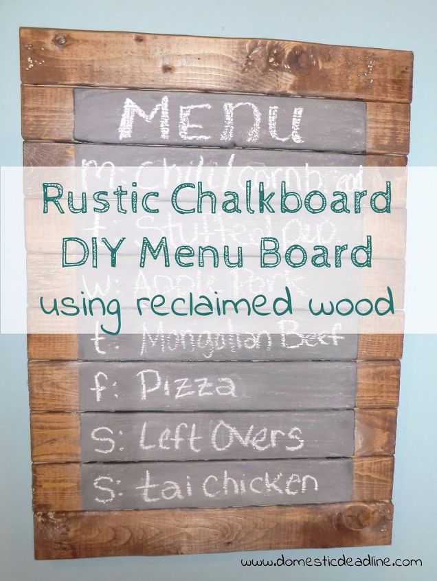 rustic chalkboard menu board, chalkboard paint, crafts