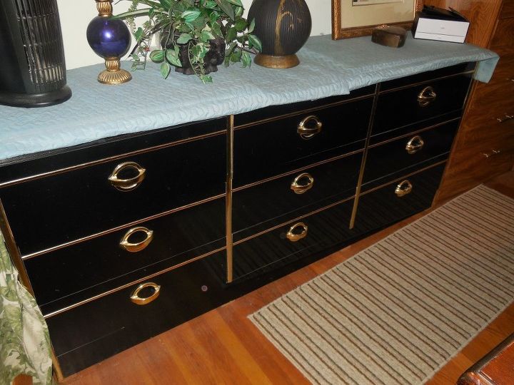 What can I do to fix this black lacquered dresser? | Hometalk What can I do to fix this black lacquered dresser? | Hometalk