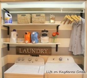 11 ways to update your dark and dingy laundry room for under 100, Paint the walls with a pattern