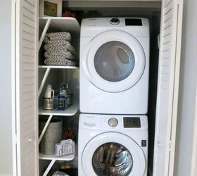 11 ways to update your dark and dingy laundry room for under 100, Add some extra shelves with brackets