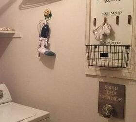 11 ways to update your dark and dingy laundry room for under 100, Keep a cute place for lost items