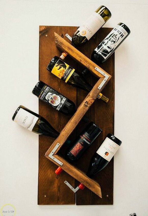 14 smart and stunning ways to use brackets in your home, Grab L Shaped brackets for a wine rack
