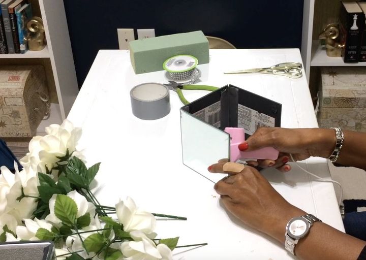 How To Make A Glam Mirror Box With Fl Arrangement Hometalk How To Make A Glam Mirror Box With Fl Arrangement Home Decor