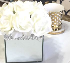 How to Make a Glam Mirror Box With Floral Arrangement