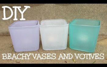  Vasos de praia DIY ou votivas | Decoração de praia fácil | Artesanato da Loja do Dólar