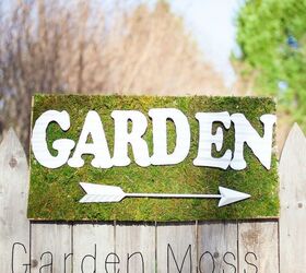 garden moss sign, crafts