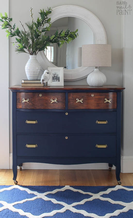 vintage dresser before and after makeover, painted furniture