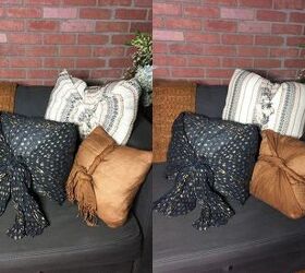3 way no sew pillow cases with spring scarves