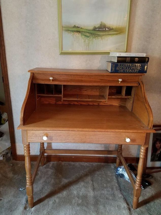 Rolltop Desk Makeover Hometalk