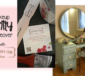 makeup vanity makeover with country chic paint, bathroom ideas