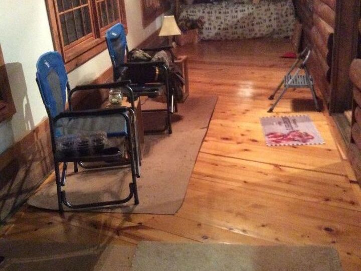 q any ideas how to decorate our narrow 3 season porch on our log cabin, how to