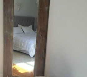 transform your standing mirror with these 11 stunning ideas, Attach wood planks for a rustic mirror
