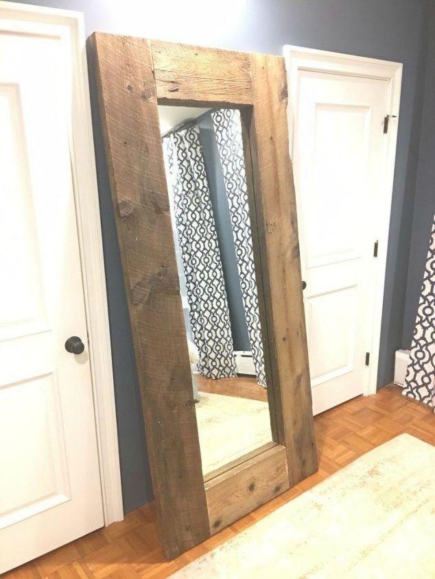 transform your standing mirror with these 11 stunning ideas, Copy West Elm for a giant leaning mirror