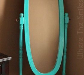 transform your standing mirror with these 11 stunning ideas, Paint it a bright color with etched letters