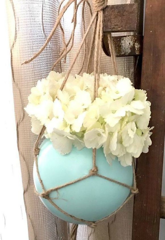 s 15 ways you never thought of using light fixtures in your home, home decor, Transform one into a groovy hanging planter