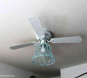 s 15 ways you never thought of using light fixtures in your home, home decor, Repaint one and add it to a ceiling fan