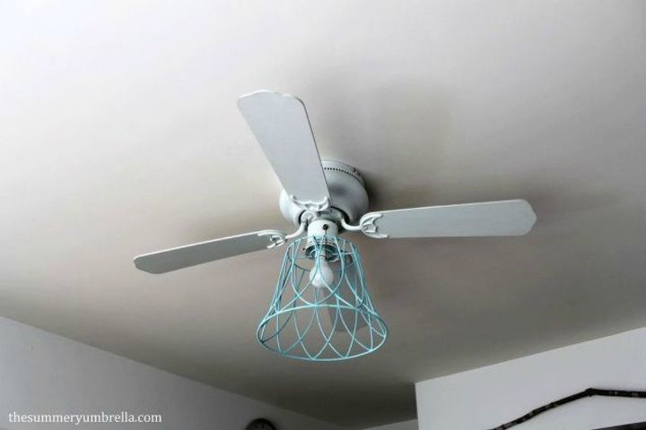s 15 ways you never thought of using light fixtures in your home, home decor, Repaint one and add it to a ceiling fan