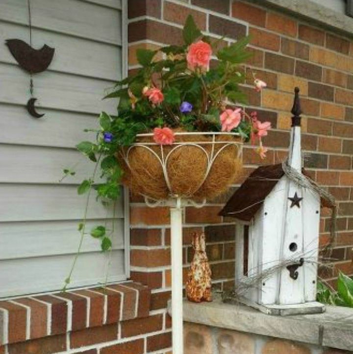 s 15 ways you never thought of using light fixtures in your home, home decor, Turn a standing lamp into a planter