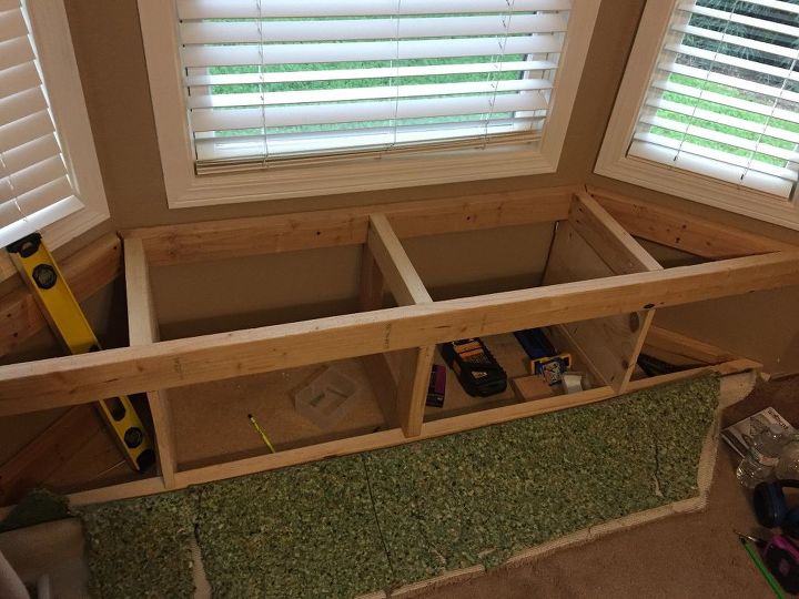 diy built in window seat with drawer and cabinet storage