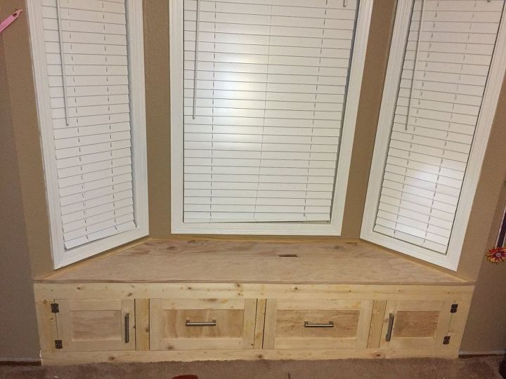 diy built in window seat with drawer and cabinet storage