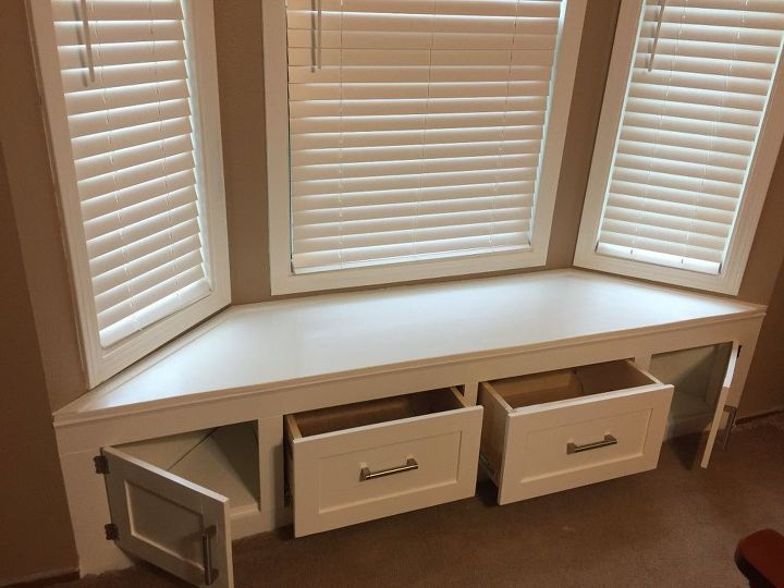 diy built in window seat with drawer and cabinet storage