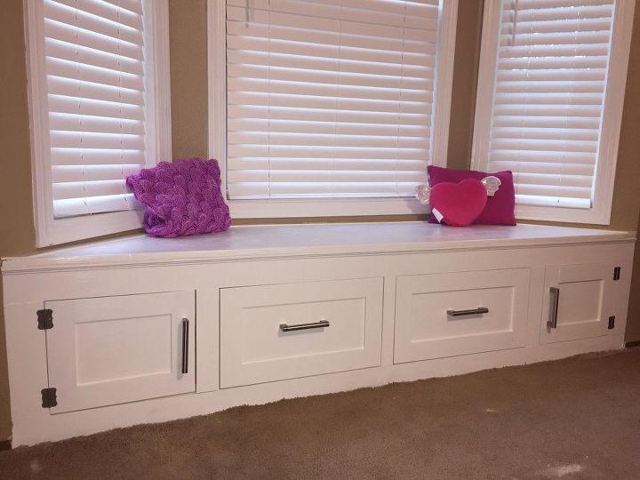 diy built in window seat with drawer and cabinet storage