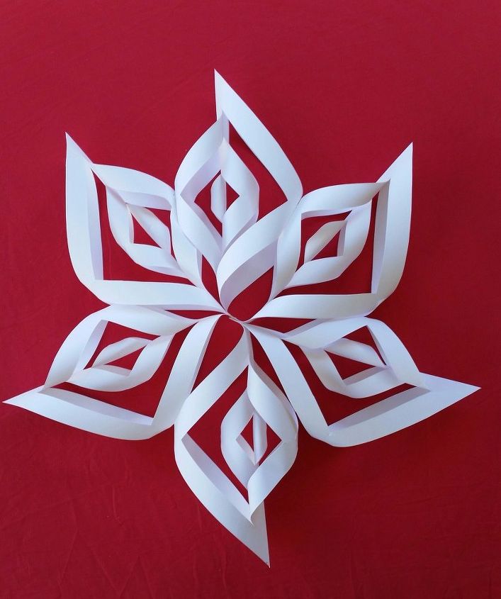 amazing 3d paper snowflake, Final look in white