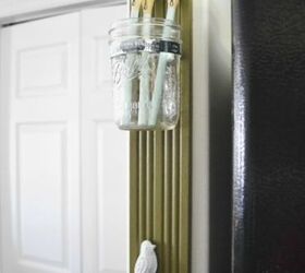 s get rid of kitchen countertop clutter with 13 clever mason jar ideas, countertops, kitchen design, mason jars, organizing, Leave your stirring spoon hanging