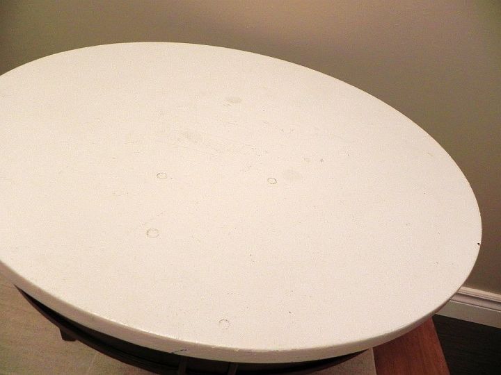 french drum style table, painted furniture