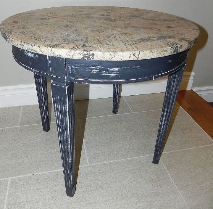 french drum style table, painted furniture