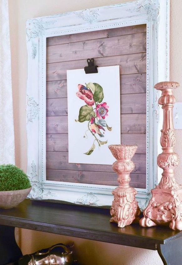 s 15 easy tricks to give your furniture that gorgeous distressed look, painted furniture, Add some vintage glam to your picture frame