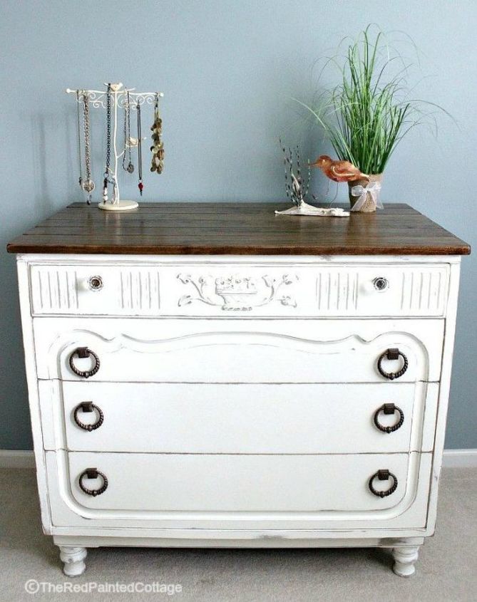 s 15 easy tricks to give your furniture that gorgeous distressed look, painted furniture, Makeover a plain dresser to look new
