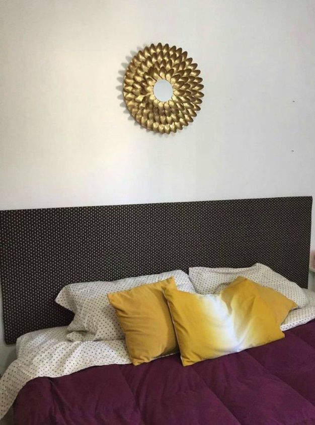 s get the bedroom of your dreams with these awesome fabric ideas, bedroom ideas, reupholster, Wrap fabric into a stunning headboard