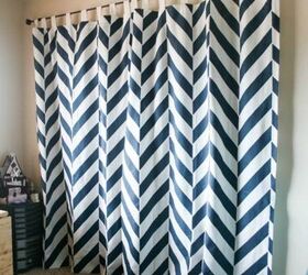 s get the bedroom of your dreams with these awesome fabric ideas, bedroom ideas, reupholster, Create a colorful curtain for your closet