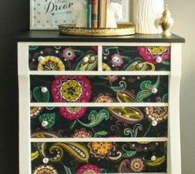 s get the bedroom of your dreams with these awesome fabric ideas, bedroom ideas, reupholster, Decoupage your dresser into a stand out piece