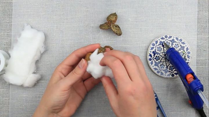 handmade cotton boll stems