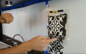 How To Stencil A Faux Tile Backsplash