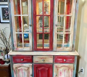 parisian flare chalk paint hutch, chalk paint, painted furniture, painting, My new to me Parisian Hutch