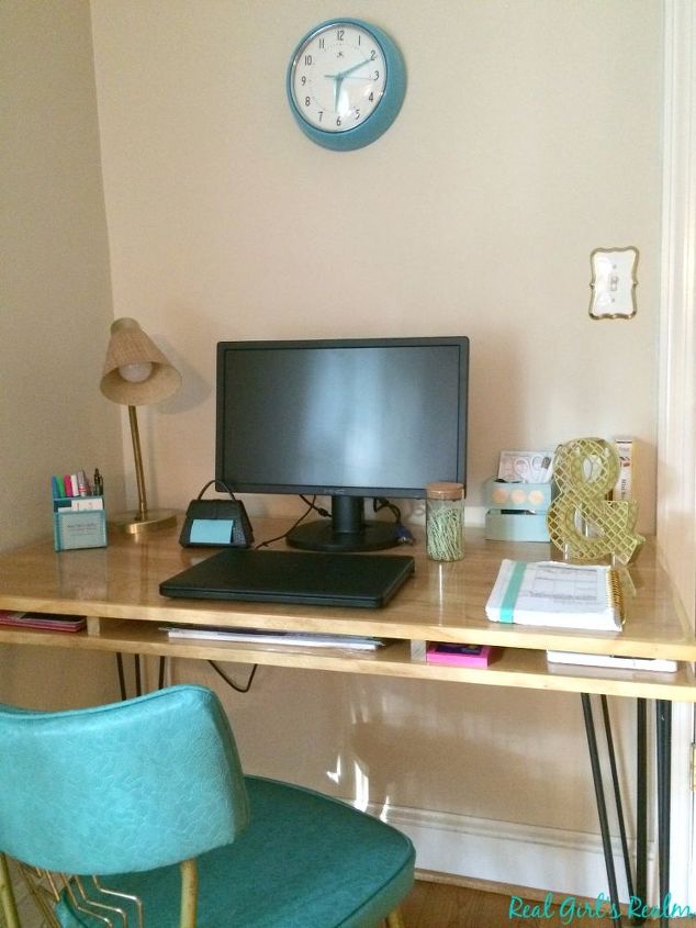 e copycat hairpin leg desk, painted furniture