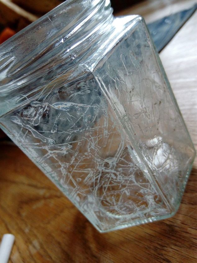 frascos de vidro rachados falsos